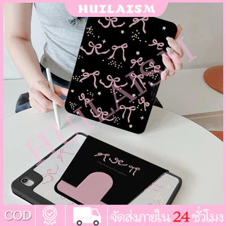 💥ส่ง24ชม💥เคสiPadหมุน 360° Gen10 Pink ริบบิ้น Air8 11/13 Air7 ช่องใส่ปากกาขวา Acrylic เคสไอแพด Gen11