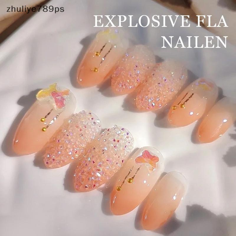 Zuliye789ps] 1.5 มม.คริสตัลใส AB Gold 3D Flatba เครื่องประดับหินอัญมณีเล็บ Rhinestones ตกแต่งรองเท้า