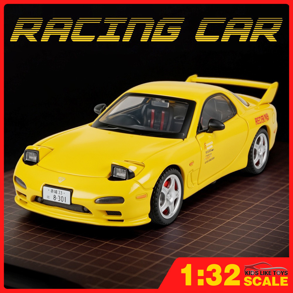 KLT 1:32 Mazda RX-7 FD โมเดลรถเหล็กรถโลหะผสมของเล่นของขวัญสําหรับเด็กเด็กผู้หญิง