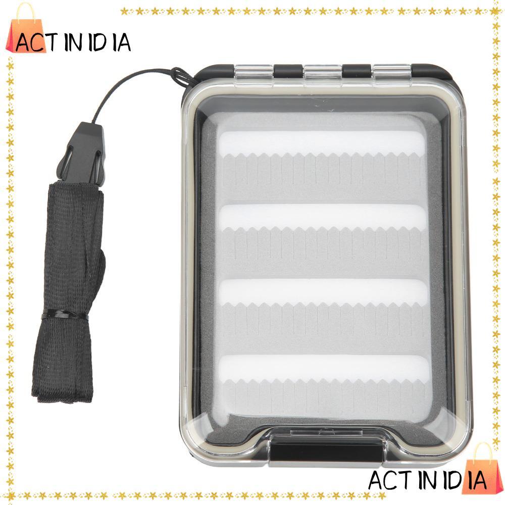ACTINIDIARA Fly Lures กล่อง, ABS โปร่งใสฝาปิด Fly Fishing Box, ทนทานฟองน้ําใส่ Slim น้ําหนักเบา Fly 