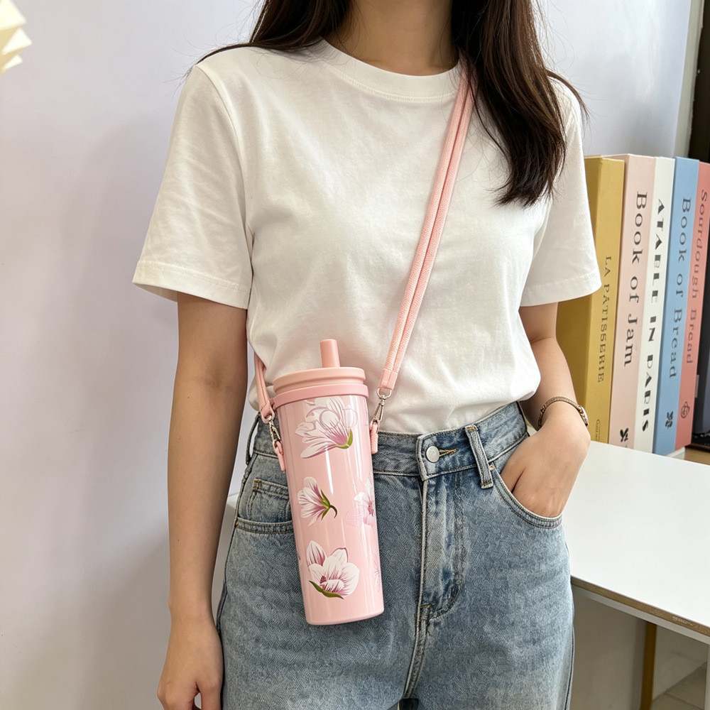 เหมาะสําหรับ wedgwood Thermos Messenger เชือก Stanley ถ้วยน้ํายาว Lanyard Ice Master ถ้วยสายคล้องไหล่เชือกถ้วยน้ํายาวสไตล์เชือก