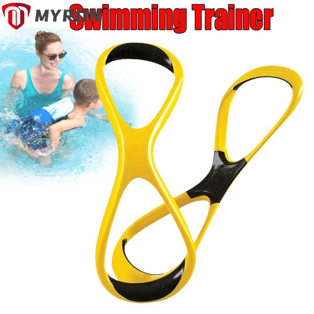 MYRON Swim Training Paddle, Wear Resistance 8 Shape Swimming Trainer, Ergonomic Professional Forearm
