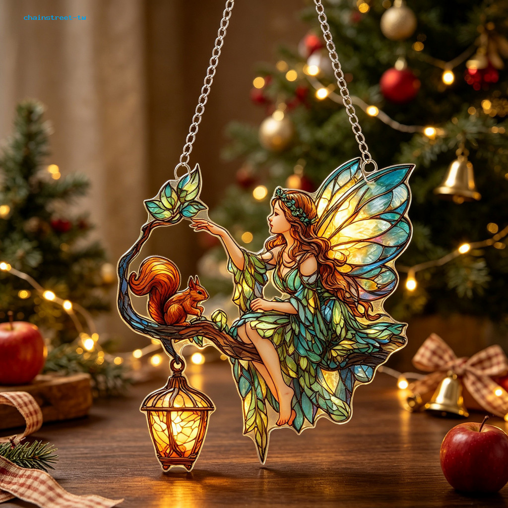 ตกแต่งต้นคริสต์มาส Gnome Gnome Elf ตกแต่ง Fairy Gnome คริสต์มาสอะคริลิค Suncatcher – 2d Elf Dwarf หน
