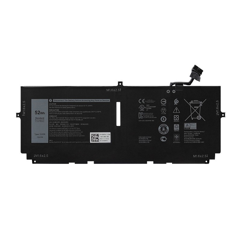 ใหม่ Dell DELL xps13 9310 9300 722KK 0WN0N0 52Wh แบตเตอรี่โน้ตบุ๊กในสต็อก