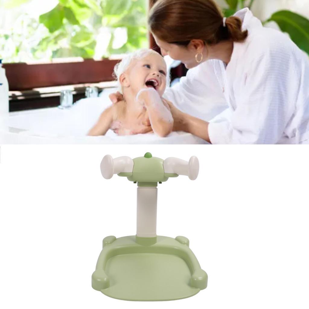 Baby Hug Bath Tower Non Slip ขาตั้งอาบน้ําเด็กวัยหัดเดินรองรับปรับได้สําหรับห้องน้ําสีเขียว