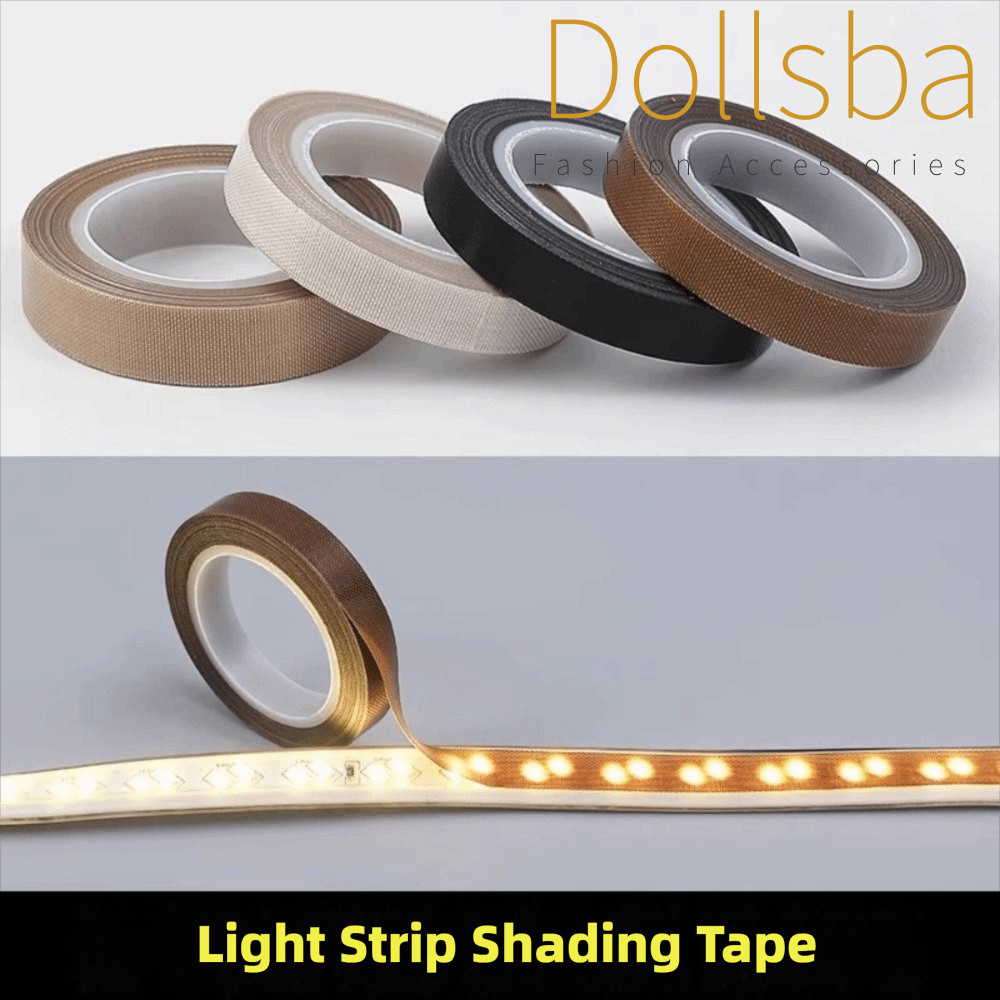 DOLLSBA แถบไฟ LED เทปแรเงา, เทปกันแสงกันน้ําแบบมีกาวในตัว, ทนความร้อนทนทาน 9 เมตร/ม้วนป้องกันแสงสะท้อน LED Strip Light Cover แสงในร่ม