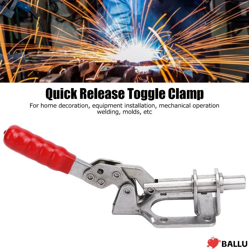 BALLU Toggle Clamp, Anti-Slip Silver Push Pull Toggle Clamp, Heavy Adjustable Quick Release Toggle C