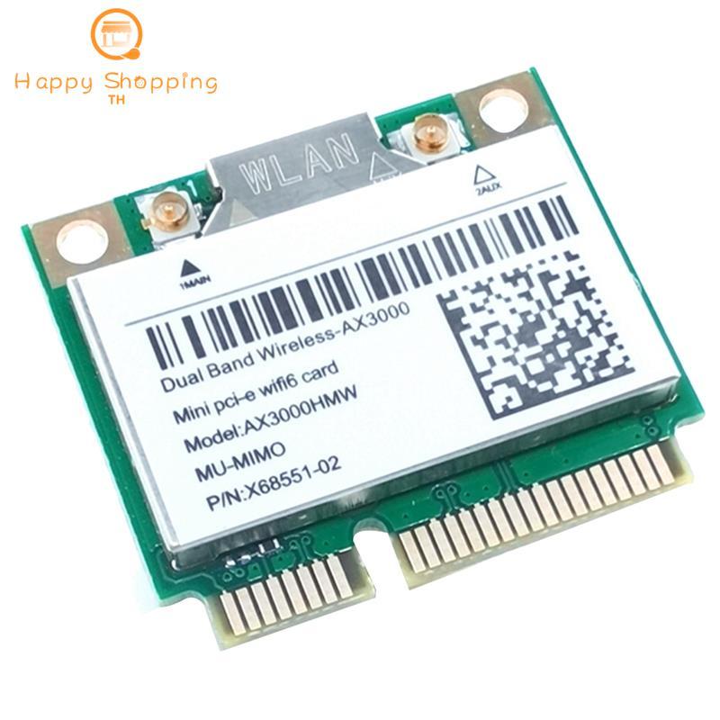 delfijpoedWiFi Card PCB WiFi Card AX200 AX3000HMW Mini PCI-E WiFi 6 อะแดปเตอร์ไร้สาย 2.4G/5G บลูทูธ 