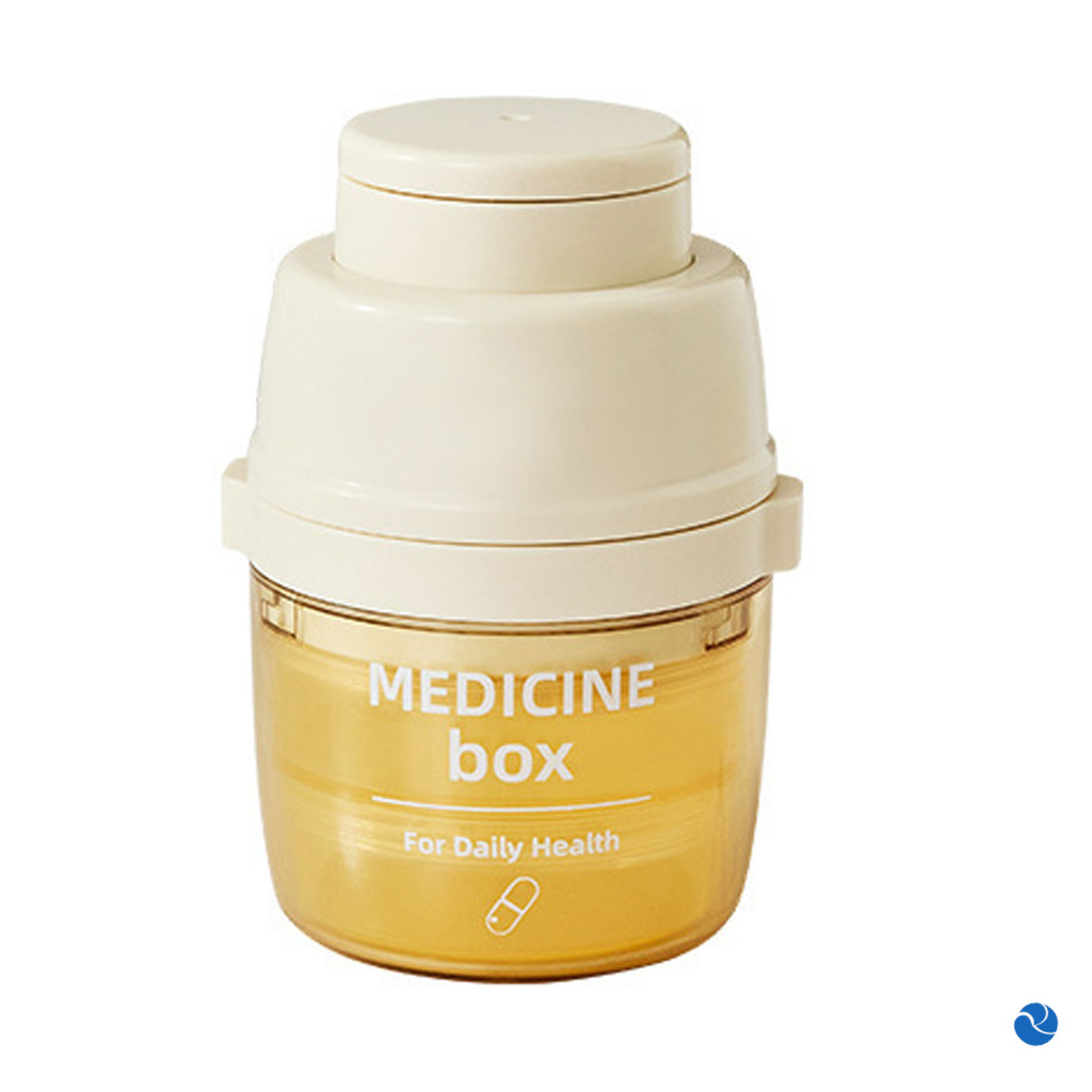 Portable medicine box compartmentalized box, pill compartmentalized bottle, mini pill storage box