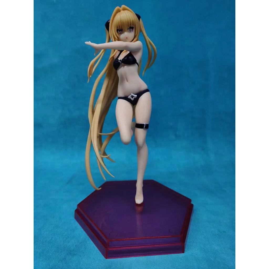 Premium-To LOVE-Ru Darkness Golden Darkness ชุดว่ายน้ําสีดํารูปอะนิเมะสะสมรูปปั้น