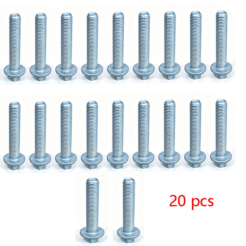 ของแท้ 20 ชิ้น A0019905722 อุปกรณ์ตกแต่งรถยนต์ E10 Torx Bolt/Screw M7x1.00x40mm Grade 8.8 P/N - 0019