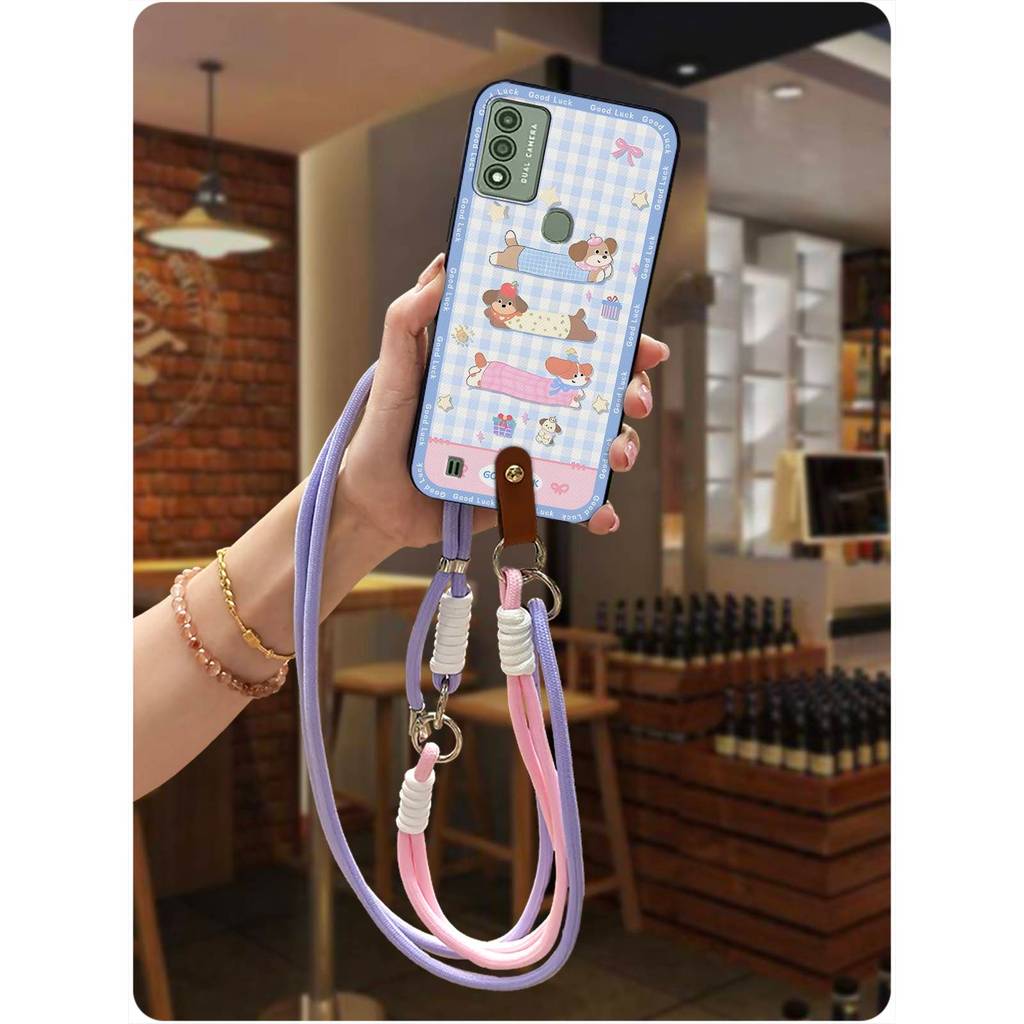 Crossbody ออกแบบแฟชั่นเคสโทรศัพท์สําหรับ Wiko Voix/U616AT ซิลิโคนนุ่มทนทาน Lanyard Full wrap Graffit