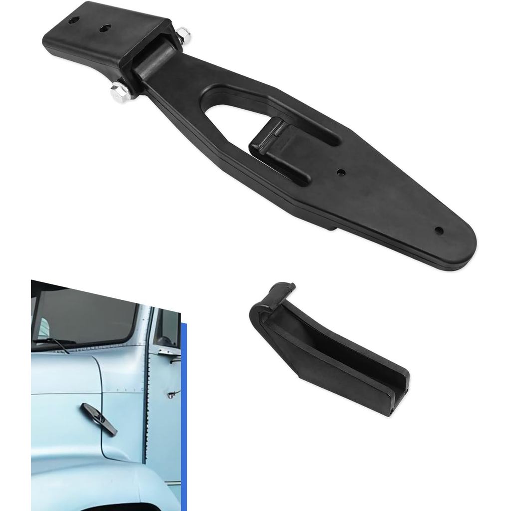 ANODZU รถบรรทุก Hood Latch Assembly ชุดล็อค Fit สําหรับ Freightliner 1994-2005 FL106 FL112 FL50 FL60