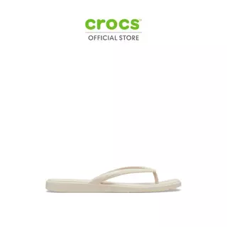 CROCS รองเท้าแตะผู้หญิง MIAMI FLIP - COCOA CREAM