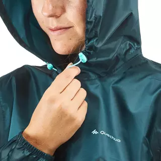 Decathlon Women’S Windproof And Water-Repellent Hiking Jacket เสื้อแจ็คเก็ตผู้หญิง กันน้ำ กันฝนสำหรับใส่เดินป่า - Blue
