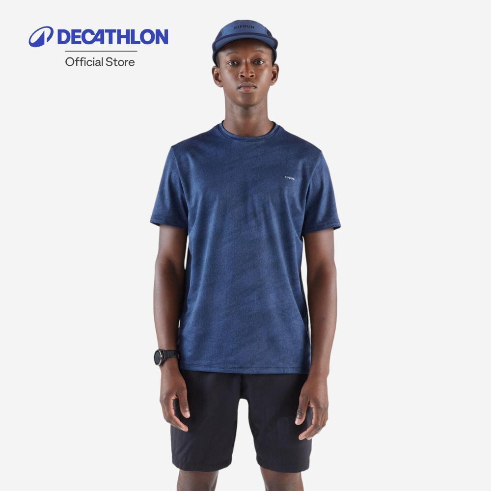 Decathlon Kiprun Run 500 Men'S Breathable Running T-Shirt เสื้อยืดผู้ชายใส่วิ่ง รุ่น Kiprun 500 Dry - Midnight/Blue