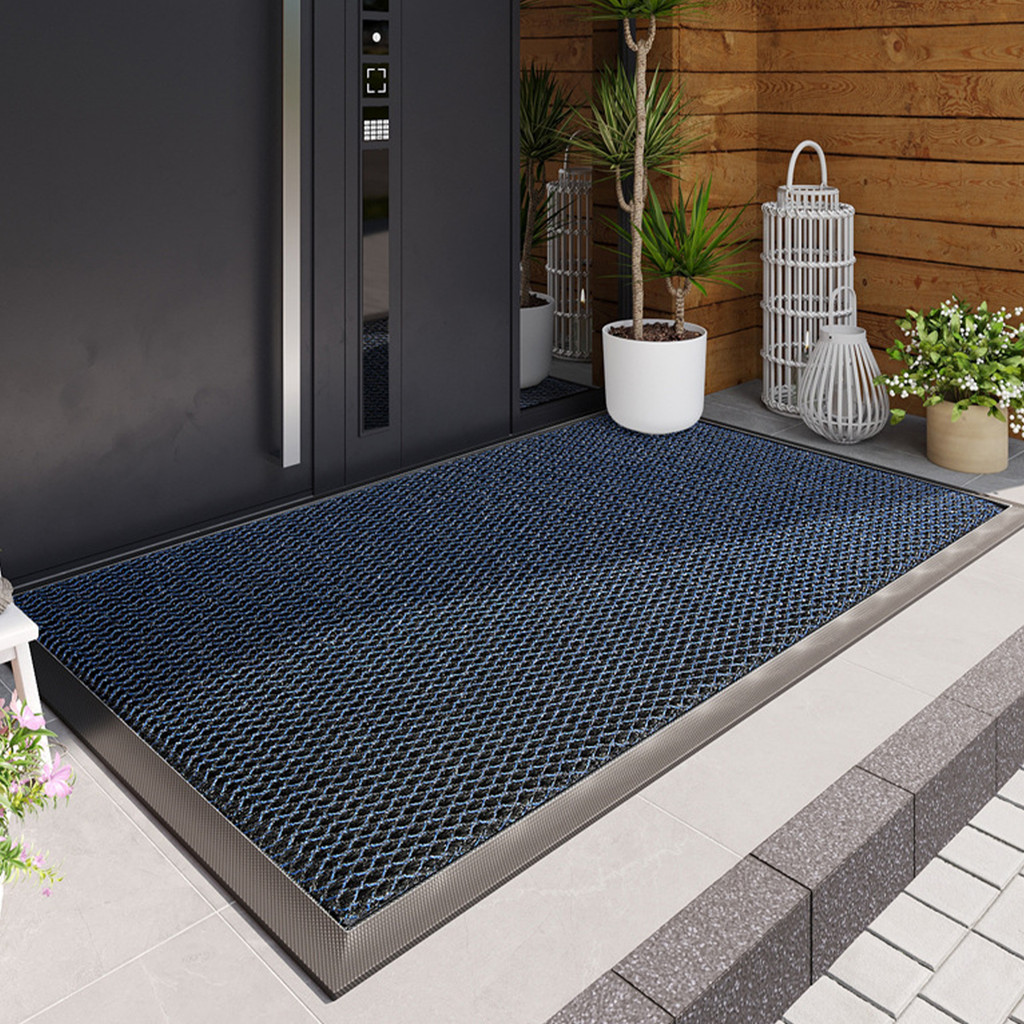 พรมดักฝุ่นหน้าบ้าน Entryway Mat พรมปูพื้นกันน้ําขนาดใหญ่สําหรับประตูด้านหน้า 80*120 cm พรมเช็ดเท้าดักฝุ่นไนล่อน พื้นกันลื่นด้านล่าง ทำความสะอาดง่าย พรมเช็ดเท้าหน้าประตู โพลีเอสเตอร์ ยืดหยุ่นสูง