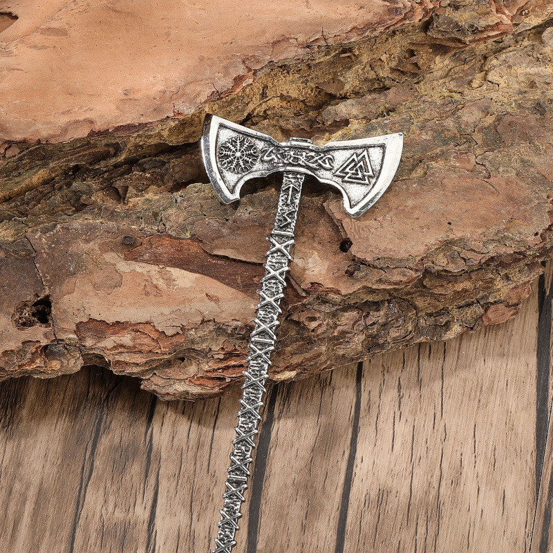 Viking Pirate Rune Celtic Knot Axe Hair Stick Hairpin นอร์เวย์สไตล์ Party อุปกรณ์เสริม260814WW