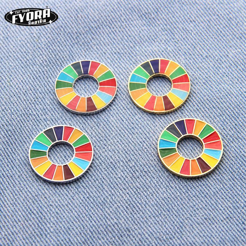 FYORA Enal 17 สี Sustainable Development Goals เข็มกลัด United Nations SDGs Pin