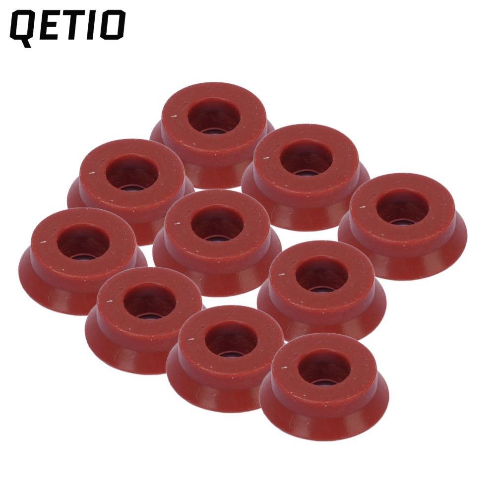 QETIO 10 ชิ้นกาแฟปะเก็นซีล,ซิลิโคนสีแดงเครื่องชงกาแฟซีลเครื่องซักผ้า,น้ํากาแฟซิลิโคนซีลสําหรับ Jura/