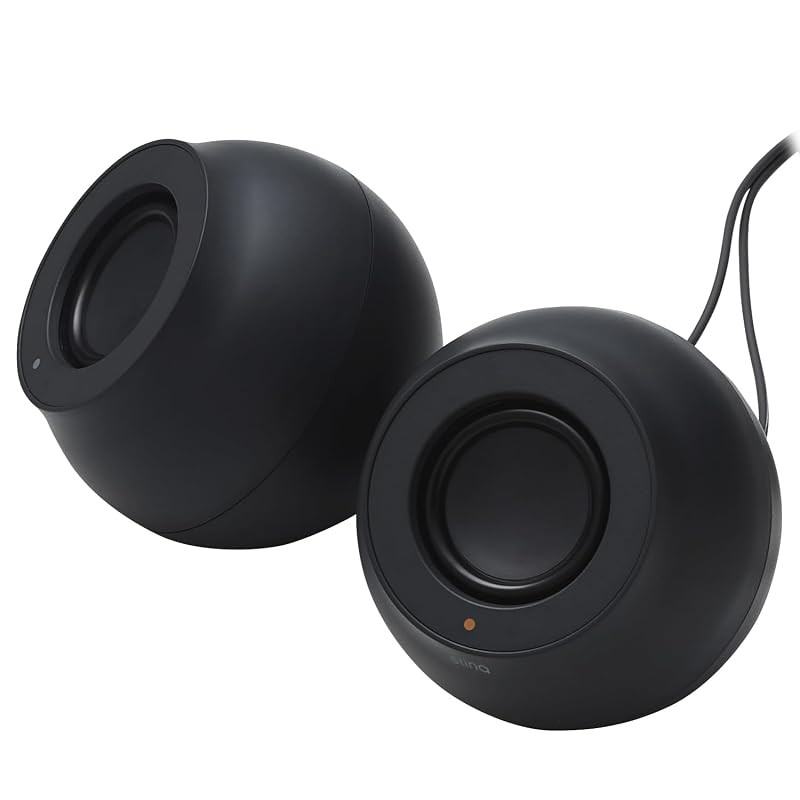 Compact USB-Powered PC Speakers with High Output and Volume Control – Black & White Options
