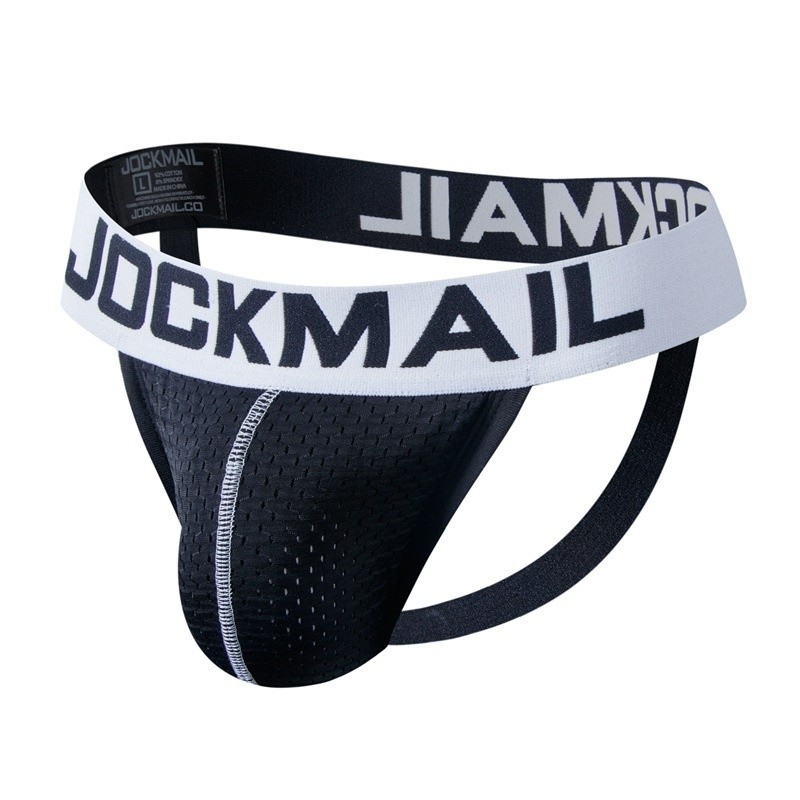 ชุดชั้นในชาย Jockstrap Thongs และ G Strings ผ้าไนลอนตาข่ายนุ่มเอวต่ํา Jockmail