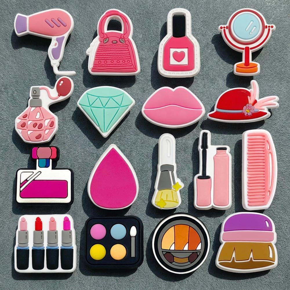 17 ชิ้น/เซ็ตการ์ตูนแต่งหน้าผลิตภัณฑ์รองเท้า Charms รองเท้า Pins Clog Decor Charms สําหรับเพื่อน