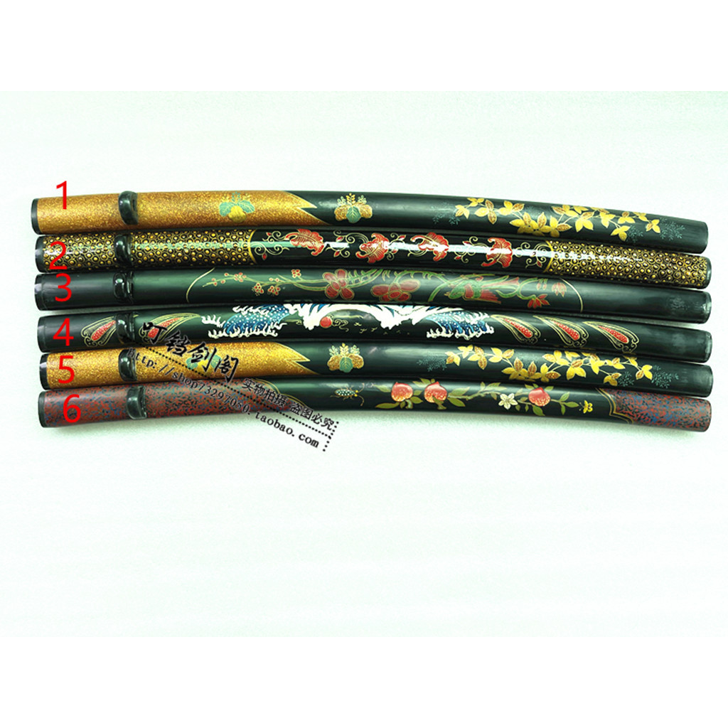 แลคเกอร์ขนาดใหญ่ 87 ซม. ปลอกมือวาดหลากหลาย Samurai Sword-beating เลียนแบบไม้ Sheath