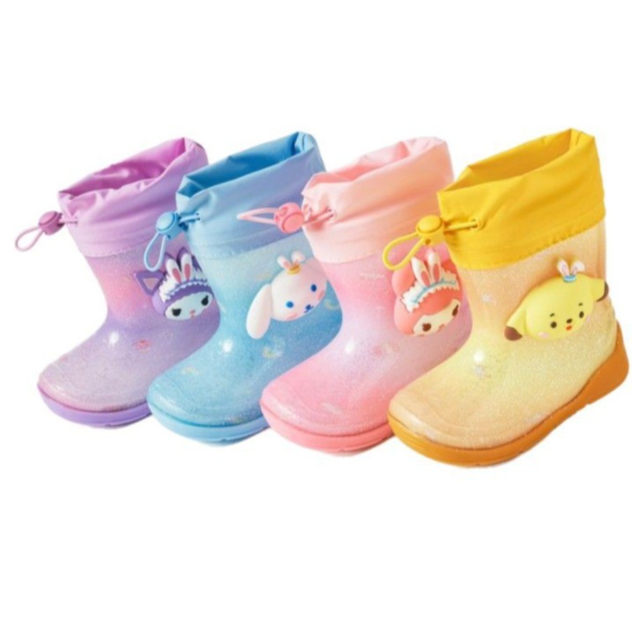 1-7years Old Kids Cartoon Rain Boots Childrens Anti-slip Rain Shoes