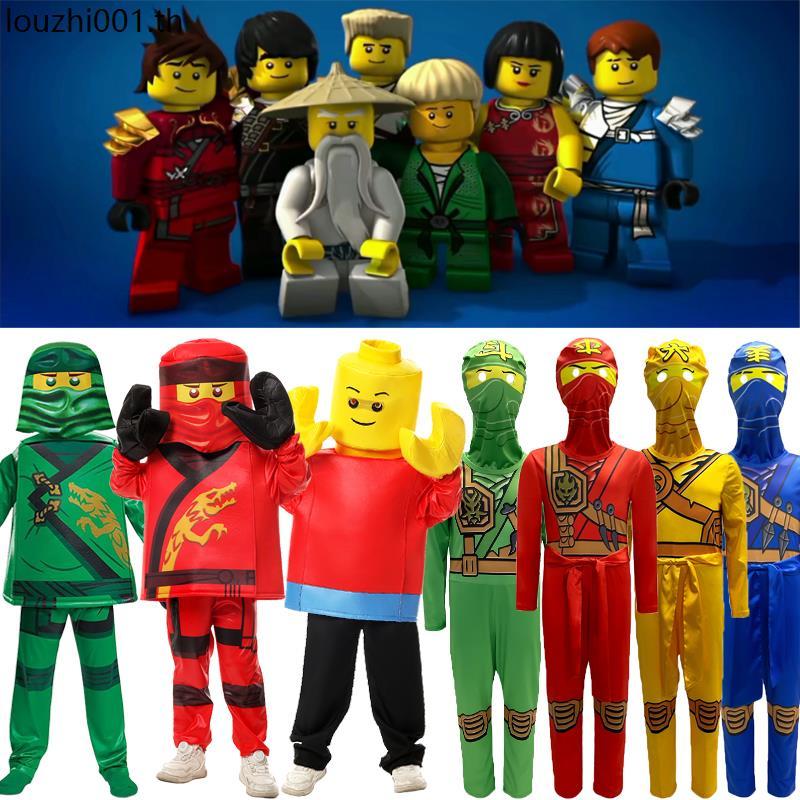 SLP ฮาโลวีน ninjago เสื้อผ้าเด็กชายหญิง ninjago เด็กอนุบาลการแสดงบนเวทีคอสเพลย์เครื่องแต่งกาย