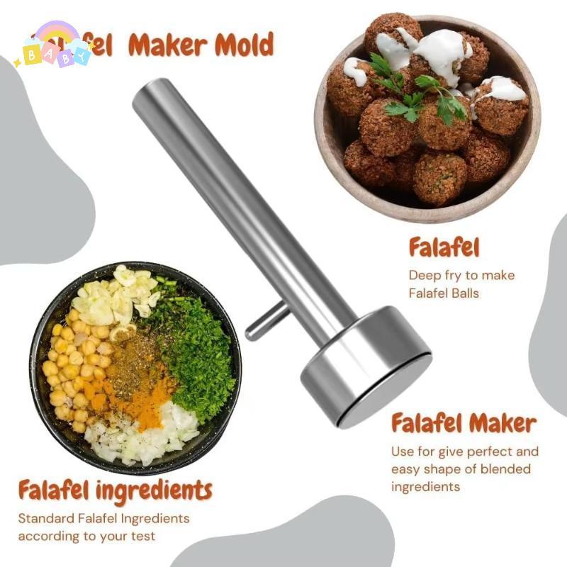 [BB-t] Non-Sti Falafel Scoop Maker 1 ชิ้นแปรงสแตนเลส Meatball แม่พิมพ์สําหรับครอบครัวทําอาหาร Prep ใหม่