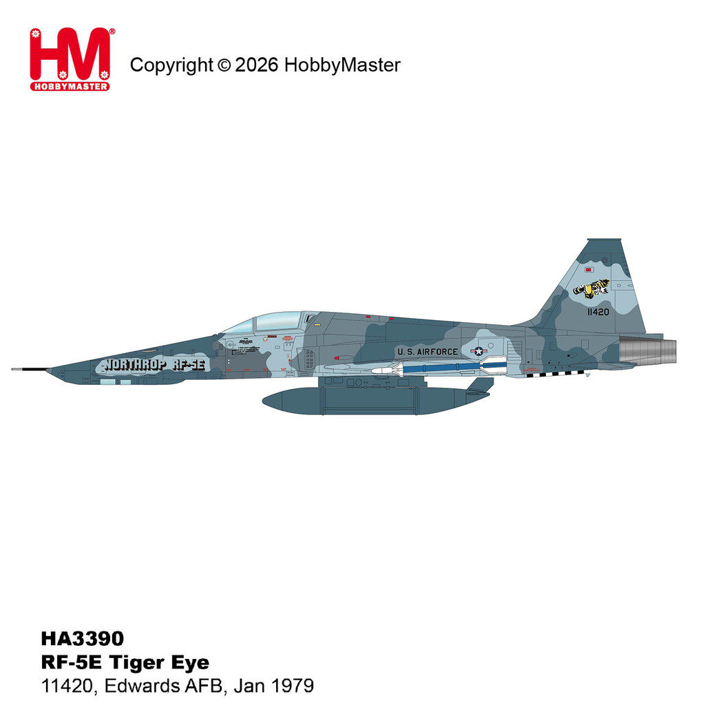 HA3390 Collector 1/72 Us Air Force RF-5E Tiger Eye Fighter Edwards
