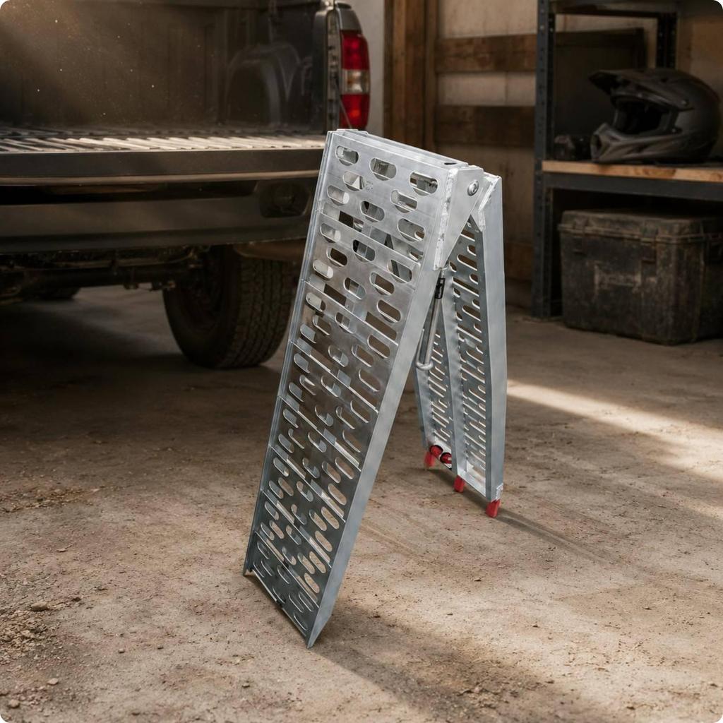[dimccaphk] Perforated ATV Loading Ramp Haded Motorcycle Loading Ramp Traction แบบพกพา
