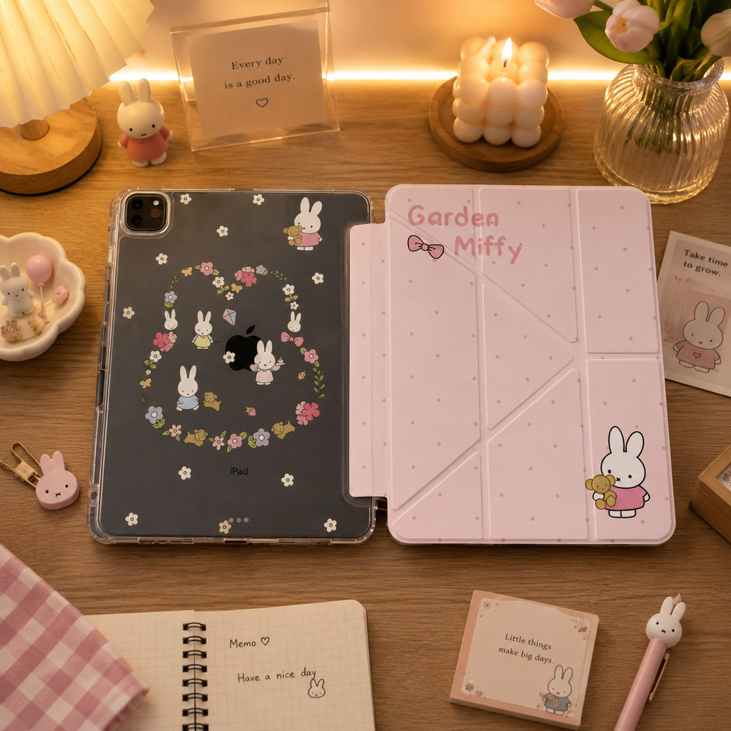 เคสฝาพับ Y-Fold ช่องใส่ปากกา Huawei MatePad SE11 HW11.5/air11.5/11.5S/11.5 2025/2026 ลายกระต่ายพาสเทลน่ารัก