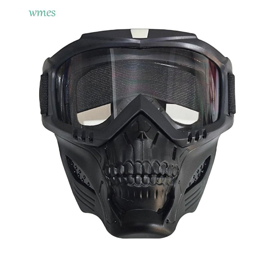 WMES1ZA Skull HEAD รถจักรยานยนต์แว่นตา,หัวป้องกันฝุ่น Skull Ghost-shape แว่นตา, Face Shield Eye Prot