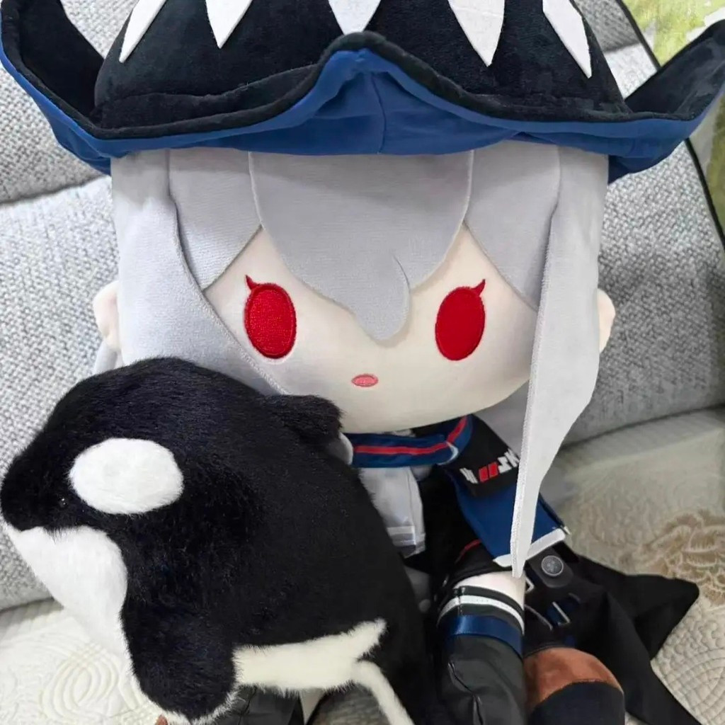 ขาย 35 ซม.อะนิเมะ Arknights Skadi ตุ๊กตา Plush ตุ๊กตาการ์ตูนแต่งตัว Plushie หมอนของเล่นตัวเลขของขวัญ
