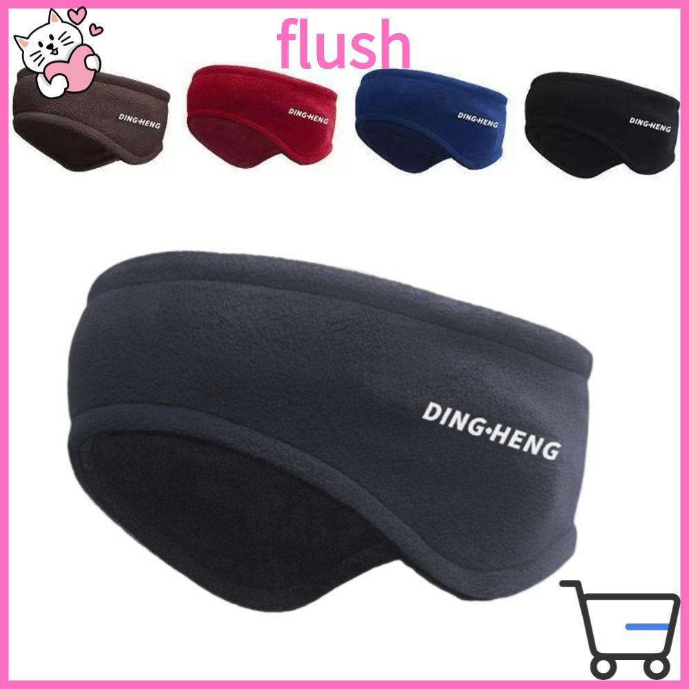 FLUSH Ear Warmers Headband, Polar Fleece ยืดฤดูหนาว Earmuffs, Non-Slip Thermal Fabric Windproof Flee