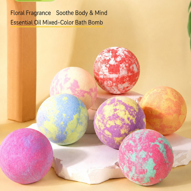 60G ผสมสี Quick-Dissolve Bath Bomb Fizzy Bubble Bath Ball