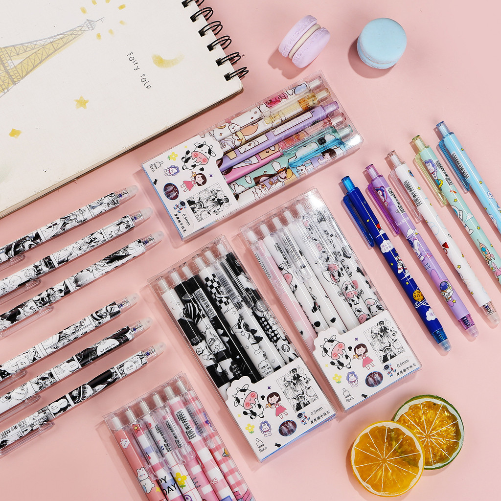 Pvc Press Erasable Gel Pen แรงเสียดทาน Easy-to-Erase Pen Blue Student Creative Gel Pen เครื่องเขียน