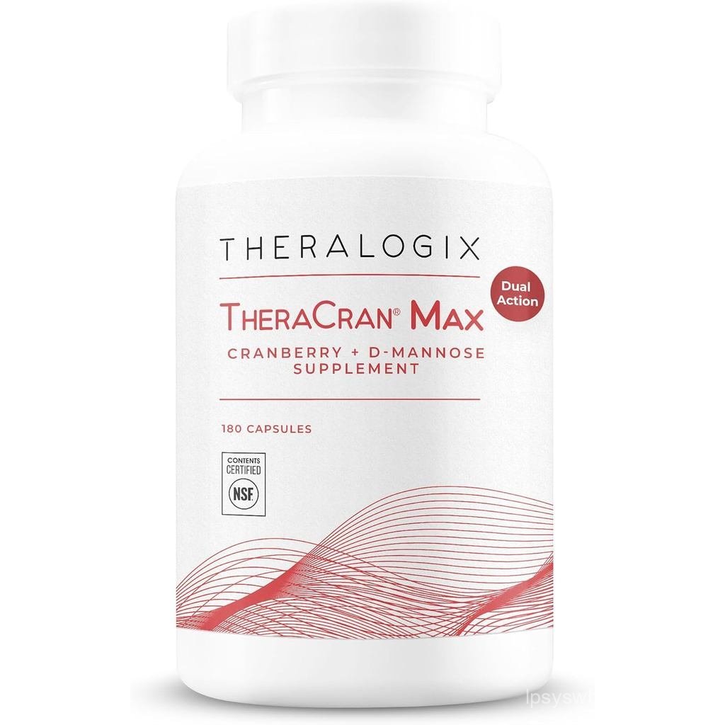Theralogix TheraCran Max – การป้องกัน UTI, ได้รับการรับรอง NSF | รวมแครนเบอร์รี่ละลายน้ําได้ 40 มก. 