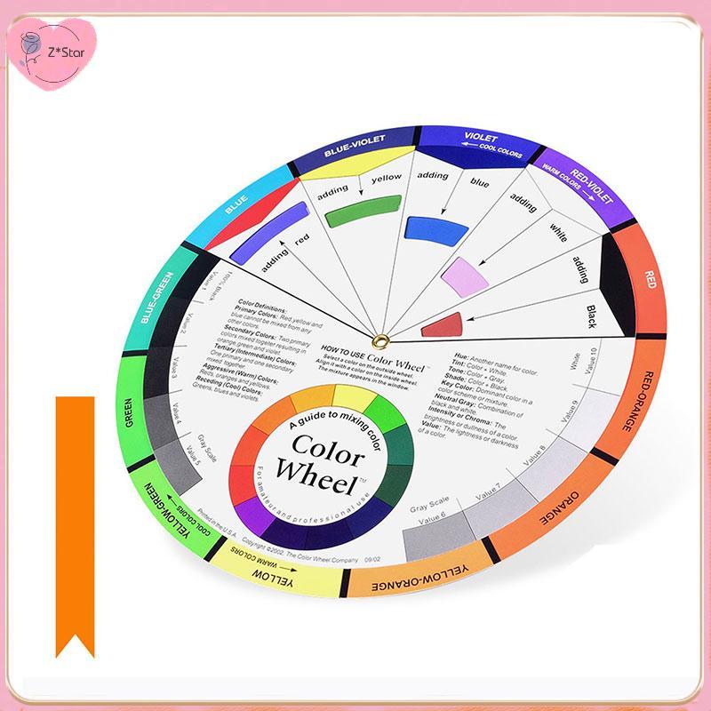 Z*Star Professional Paper Card Design Color Mix Wheel Ink Chart Gidance Round .