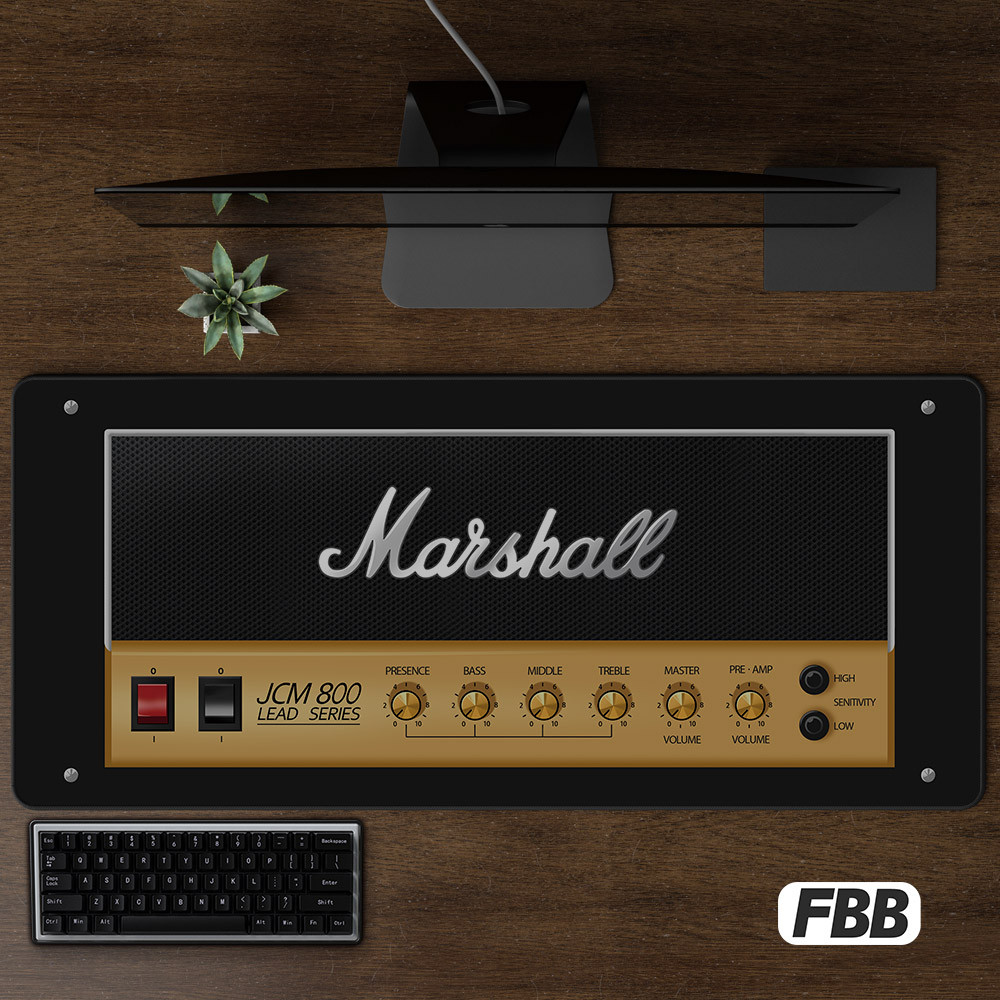 FBB MARSHALL MARSHALL Classic JCM800 Tribute Mouse Pad ขนาดใหญ่ Desktop Cushion สินค้าสีดํา