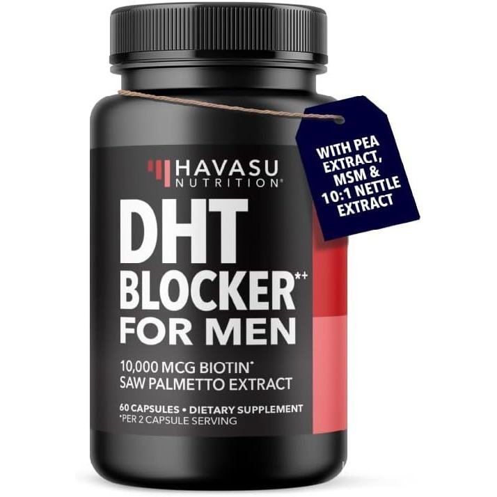 DHT Blocker สําหรับผู้ชายพร้อม Biotin 10000mcg Per Service, 30 เสิร์ฟ