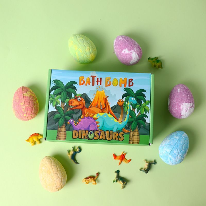 เด็กขายดีเกลืออาบน้ําไดโนเสาร์ไข่ Bath Ball bathbombs Sea Salt Bath Salt Ball Bath Soothing Relax Mo