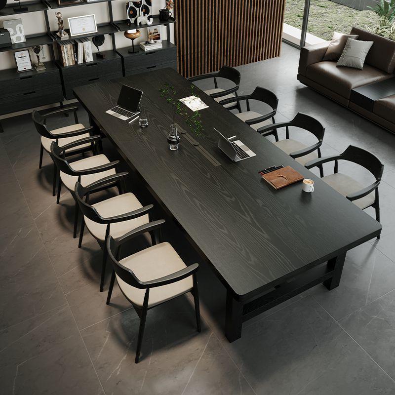 Solid wood training table, large conference table, office reception and negotiation table and chair 