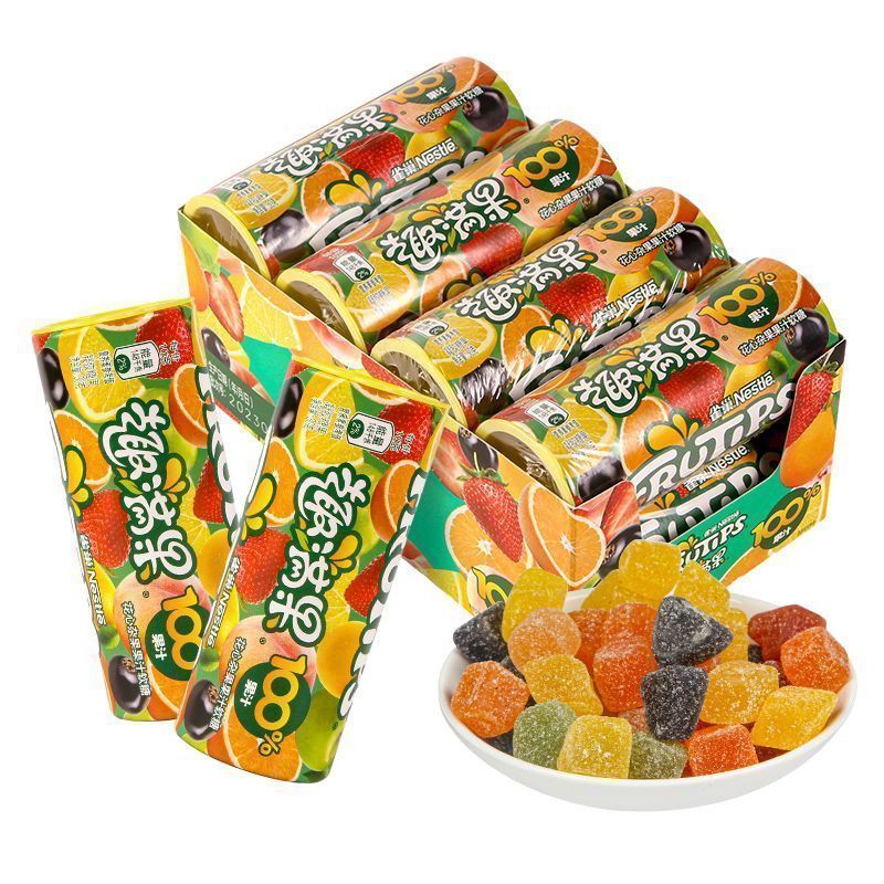 2026 สินค้าใหม่ Nestlé Fun Full Fruit g Real Marshmallow ของขวัญวันหยุด Q-Bomb รสผลไม้ที่ครอบคลุมของว่างสบายๆเด็ก Candy ks0781.th20260828