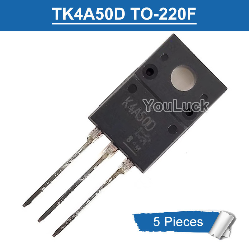 5pcs Original TK4A50D K4A50D TO-220F 4A/500V N-Channel MOSFET ทรานซิสเตอร์ใหม่