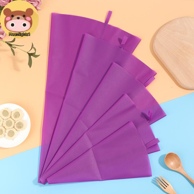 Moonlights1 ถุงขนมซิลิโคนแบบใช้ซ้ําได้ ท่อ เครื่องมือตกแต่งเค้ก DIY Cupcake Pastry Bag EN