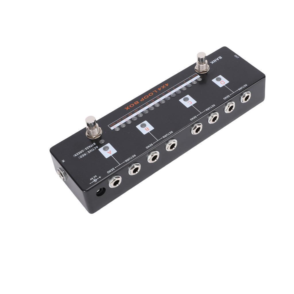 MOSKYAUDIO เอฟเฟกต์กีตาร์เหยียบ Loop Box 16 โปรแกรมที่ตั้งไว้ล่วงหน้า LED Display Bank Switch True B