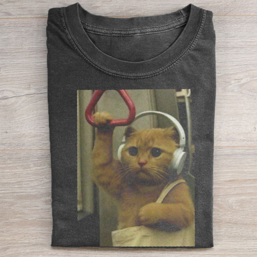 เสื้อยืด Subway Cat Meme